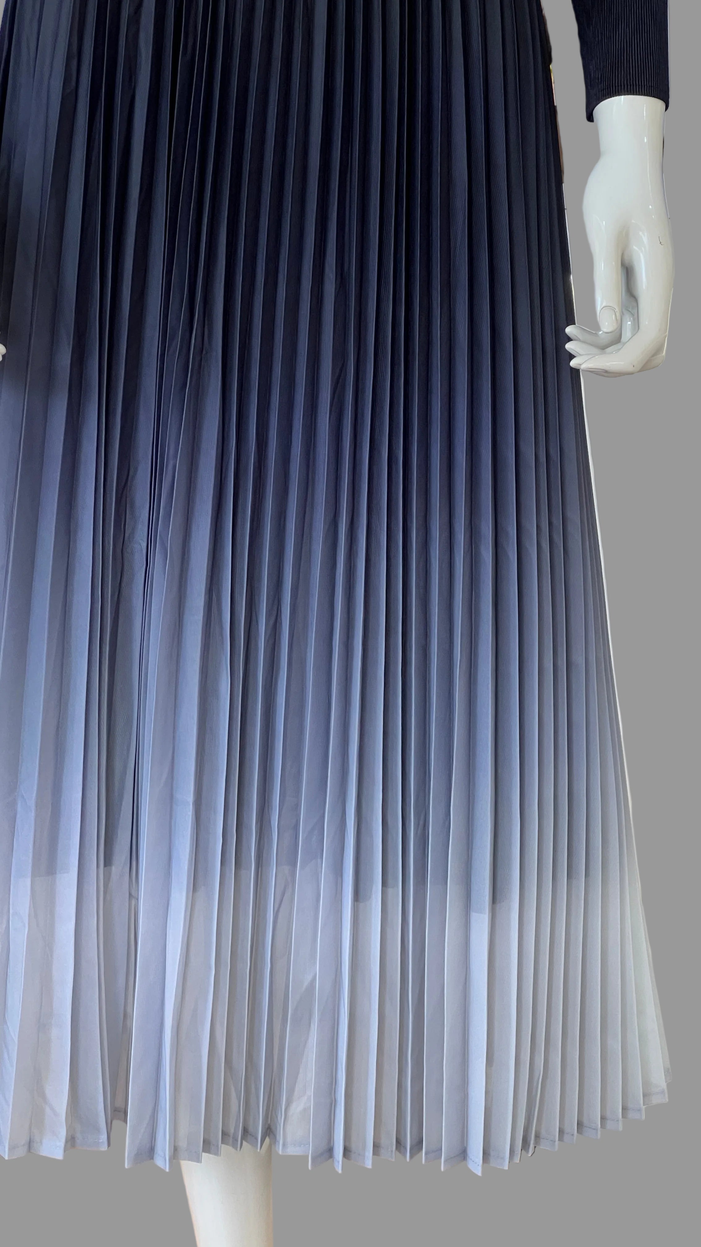 Imported Pleated Maxi Dress - Super Stretch