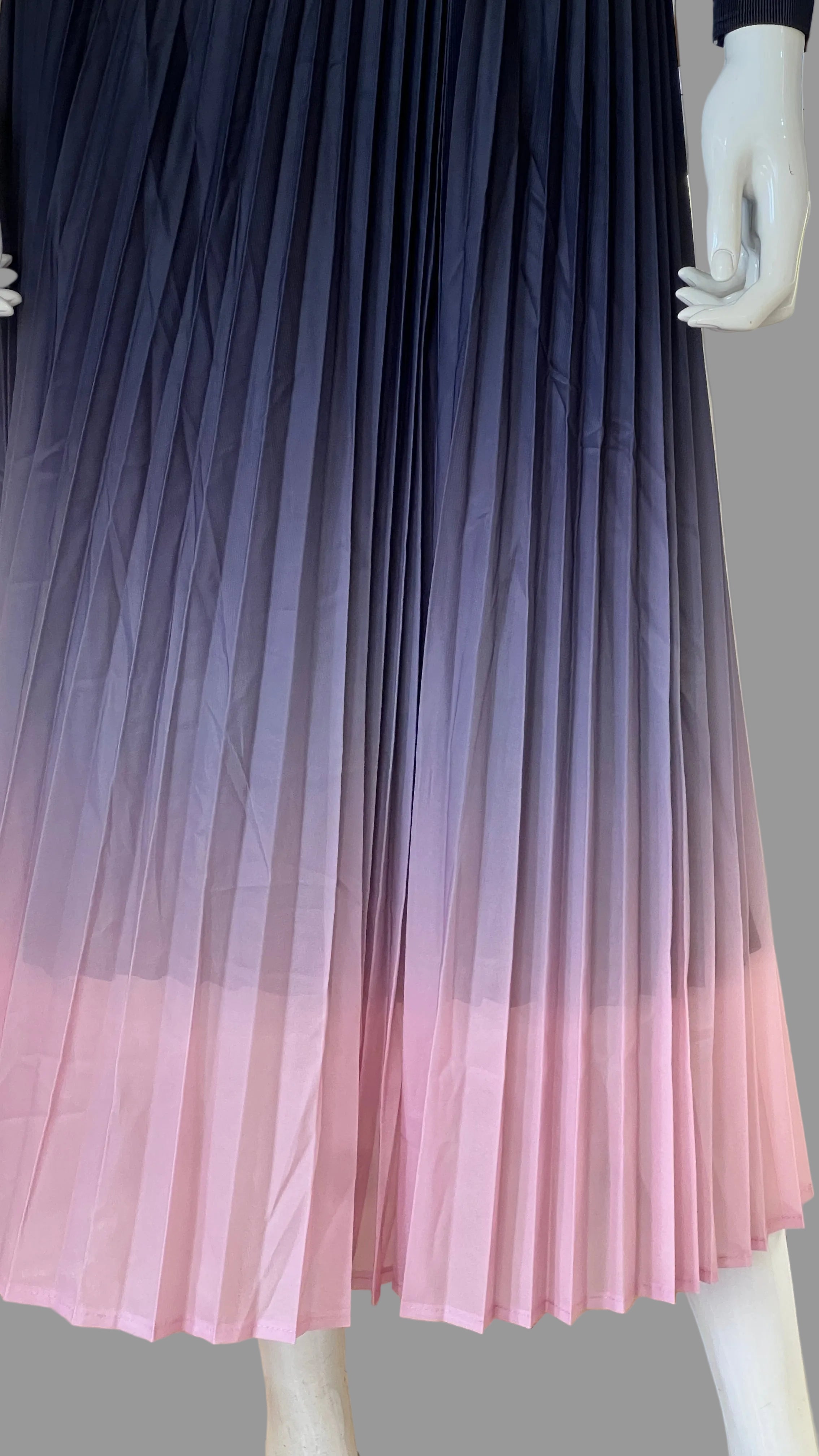 Imported Pleated Maxi Dress - Super Stretch