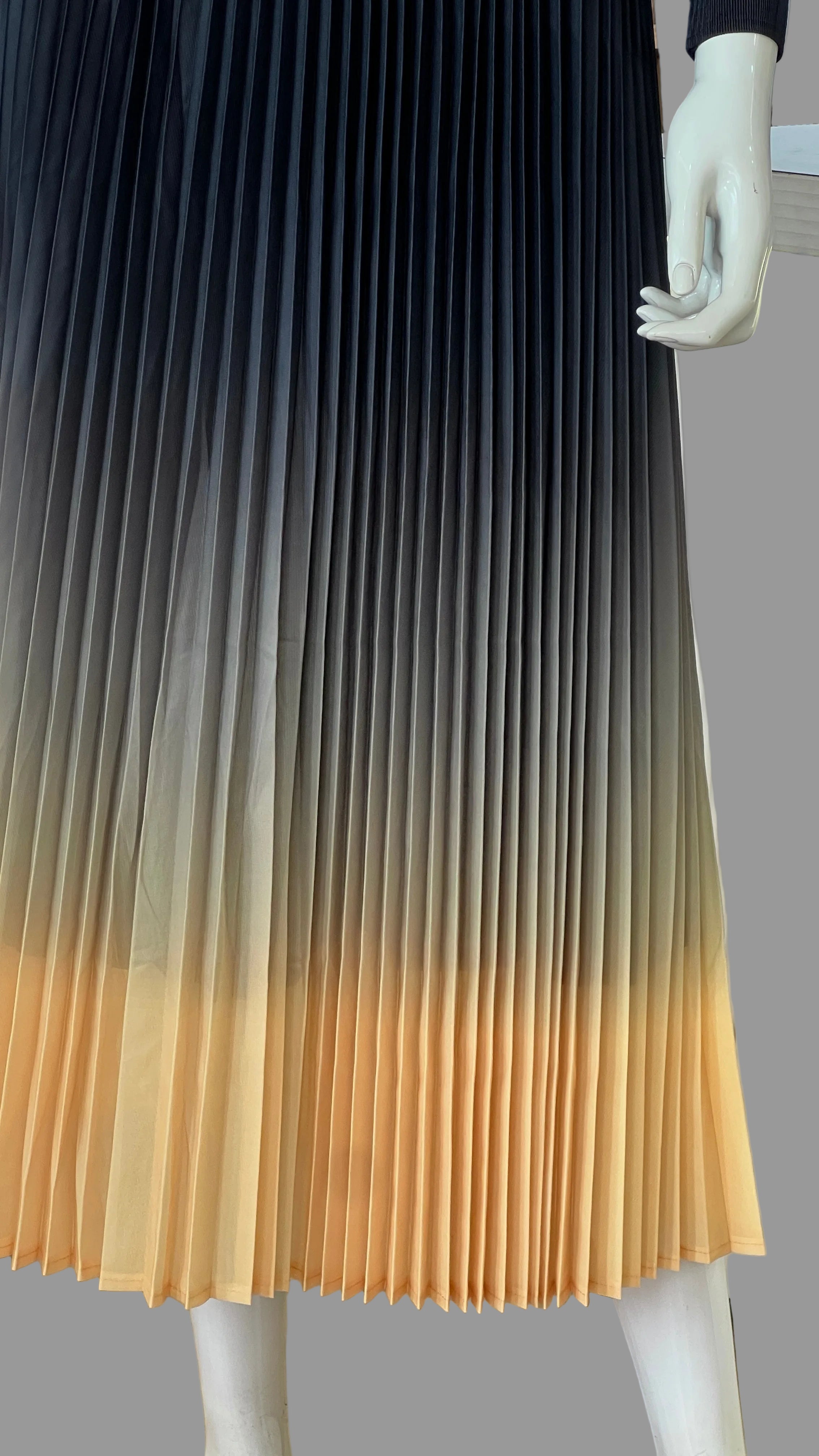 Imported Pleated Maxi Dress - Super Stretch