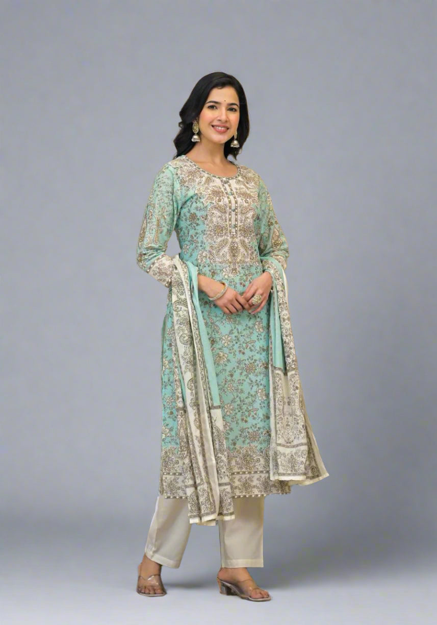 Absya printed cotton suit