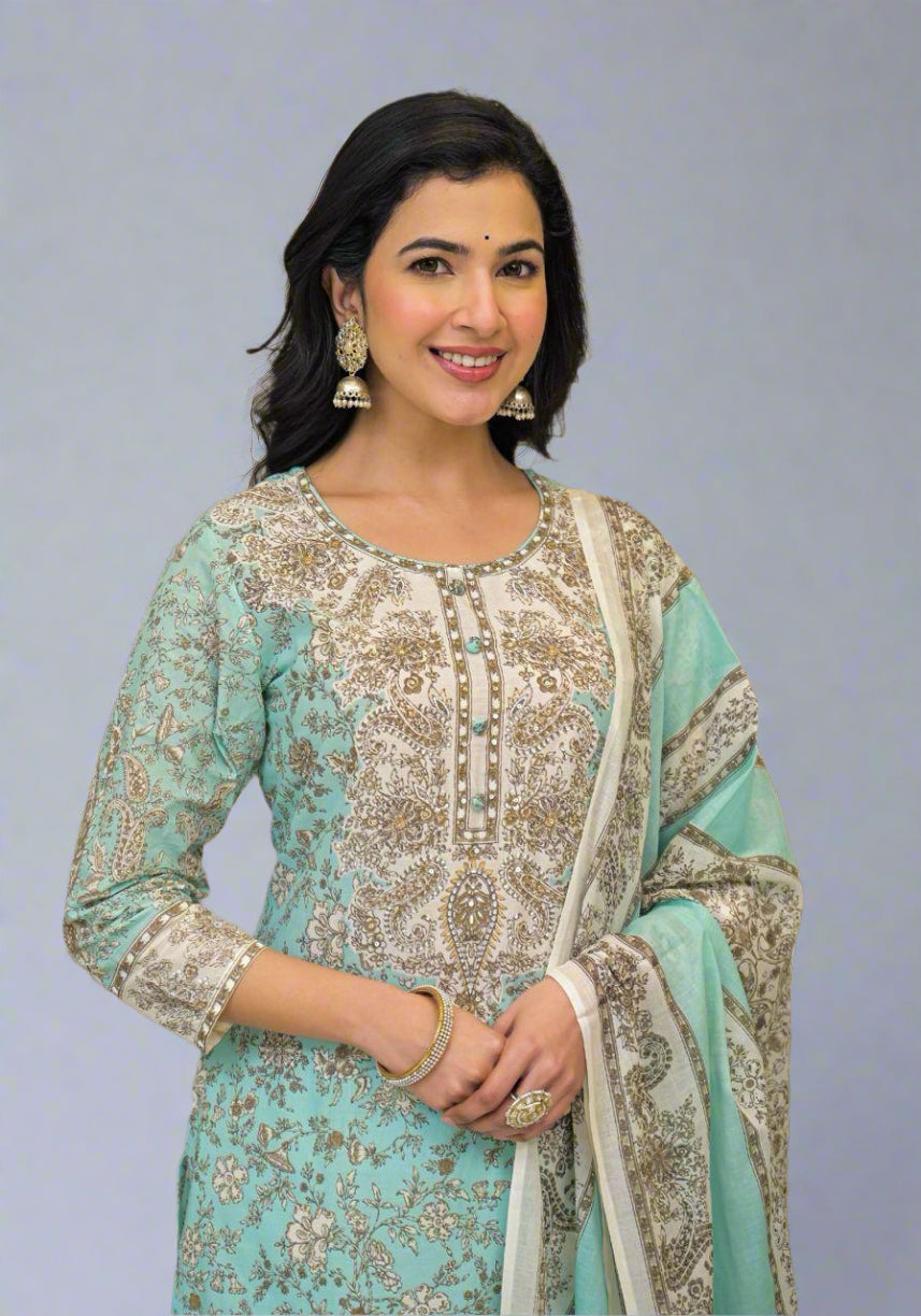 Absya printed cotton suit