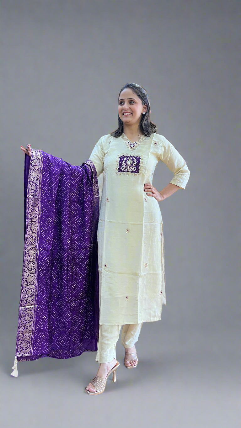 ariya hand embroidered suit