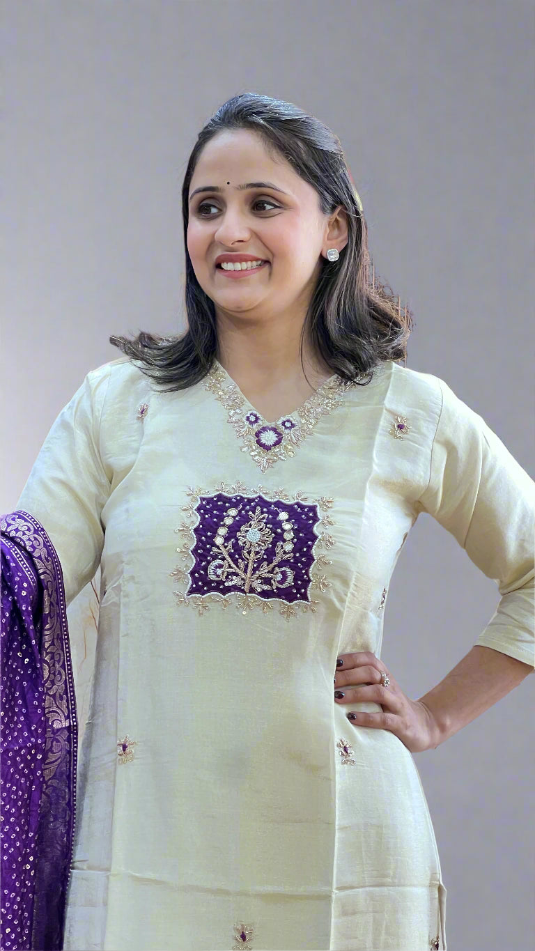 ariya hand embroidered suit