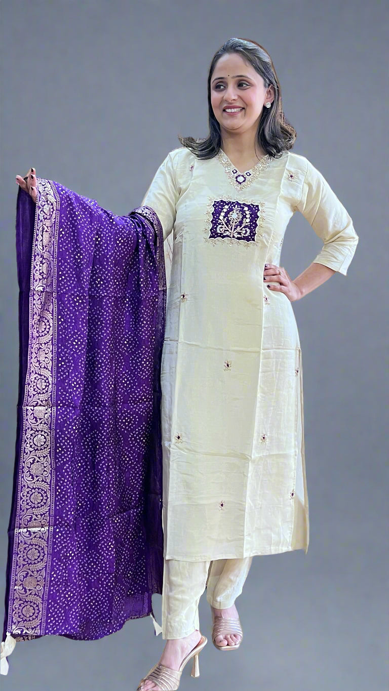 ariya hand embroidered suit