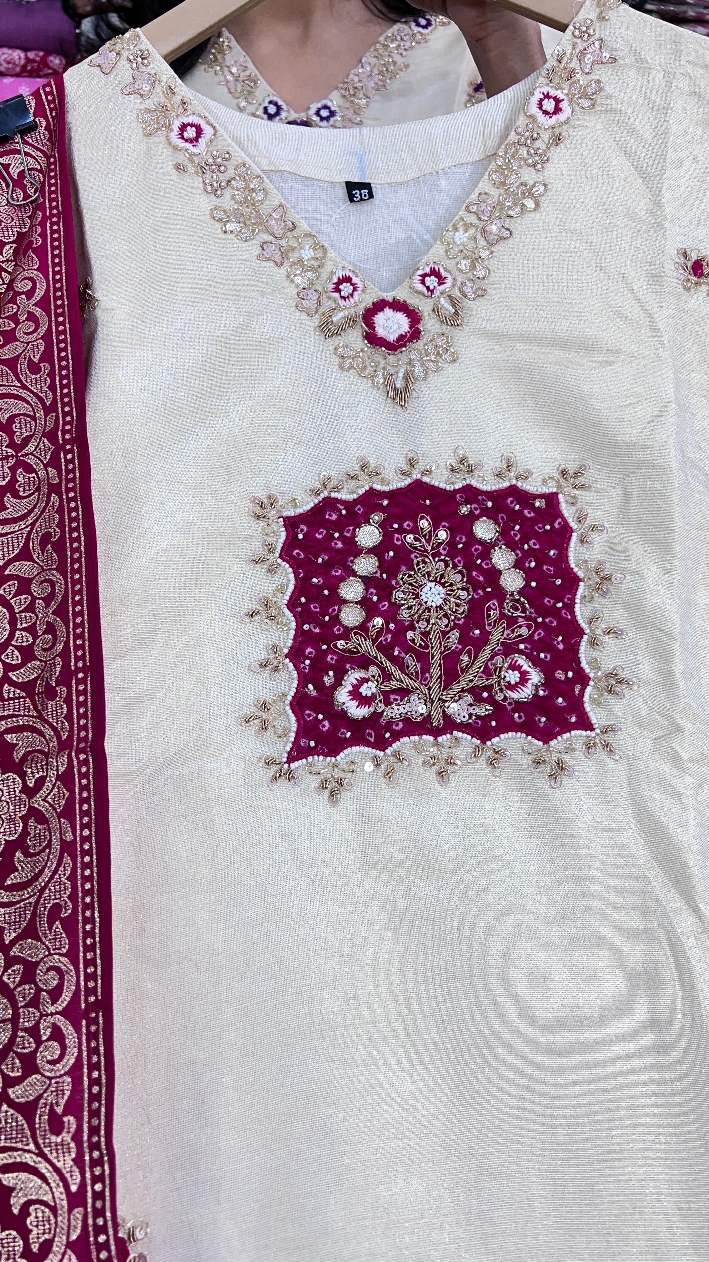 ariya hand embroidered suit