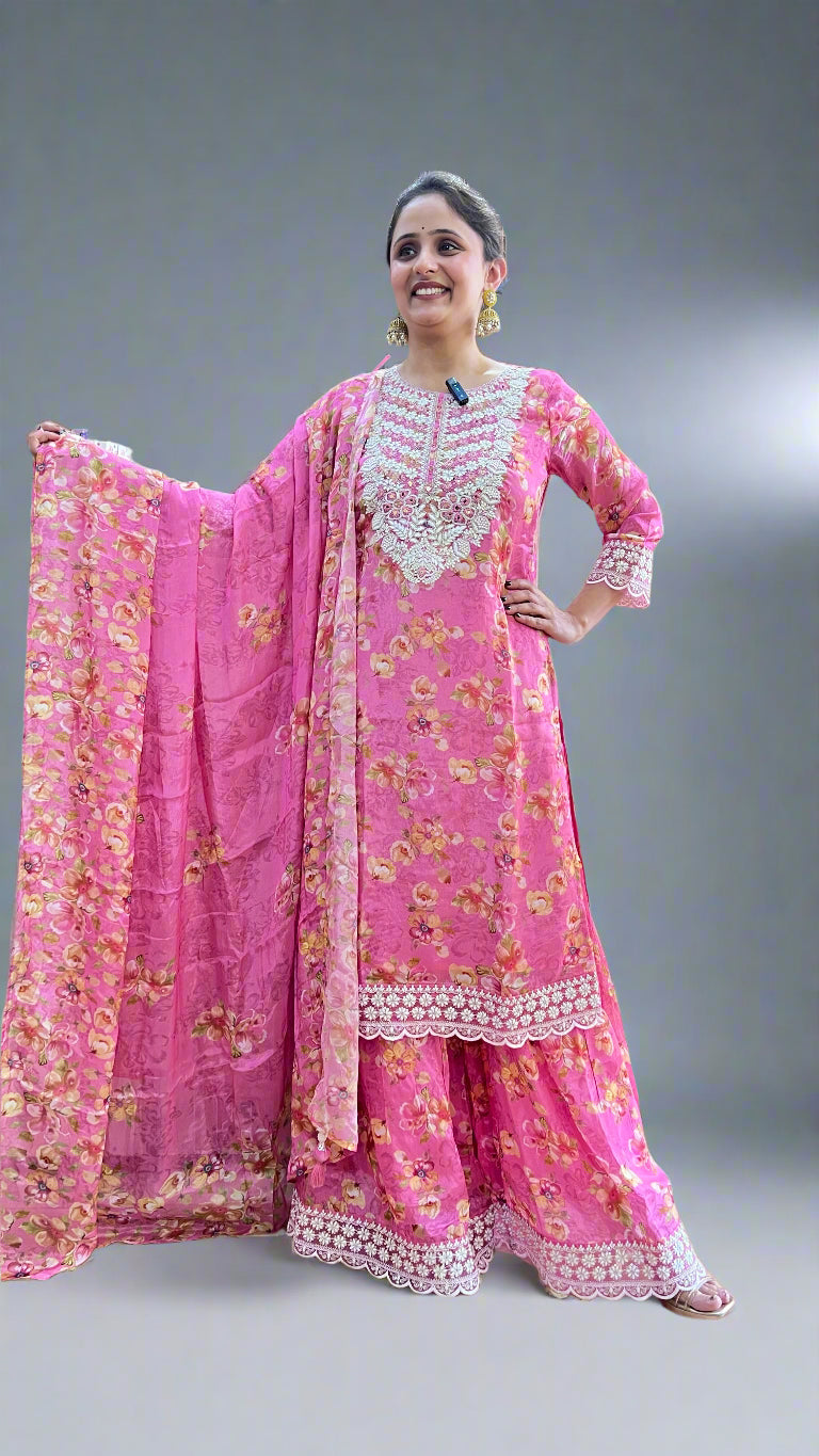 Amya pure grape garara suit