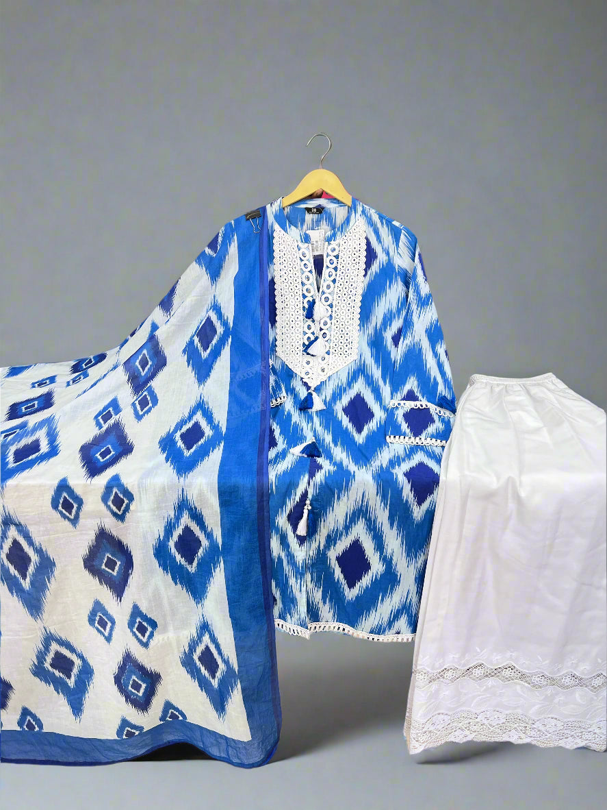 alka short kurta plazo suit