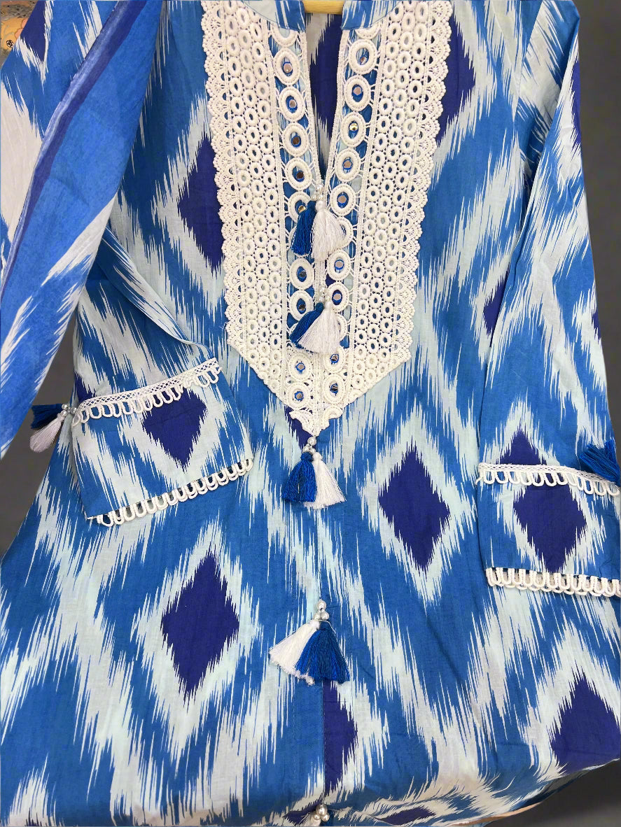 alka short kurta plazo suit