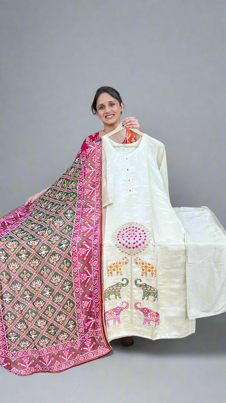 Afsana glass tissue suit