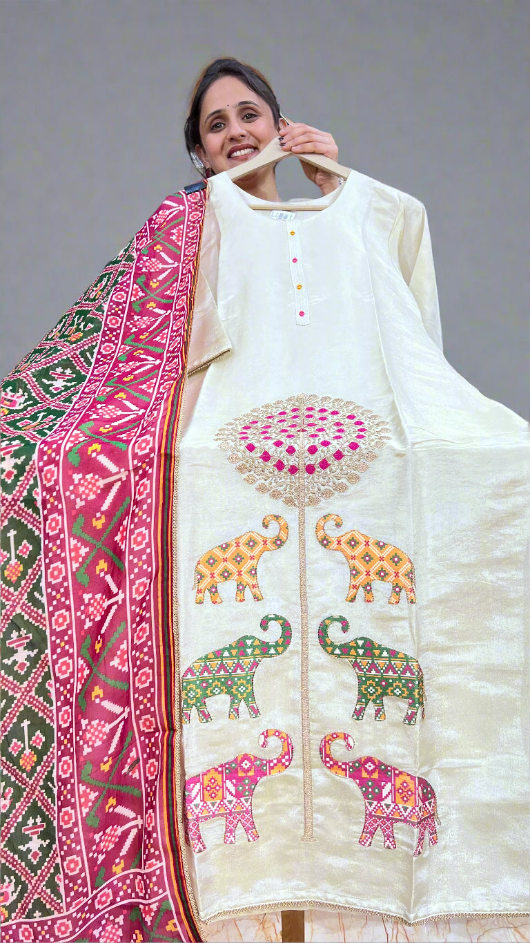 Afsana glass tissue suit