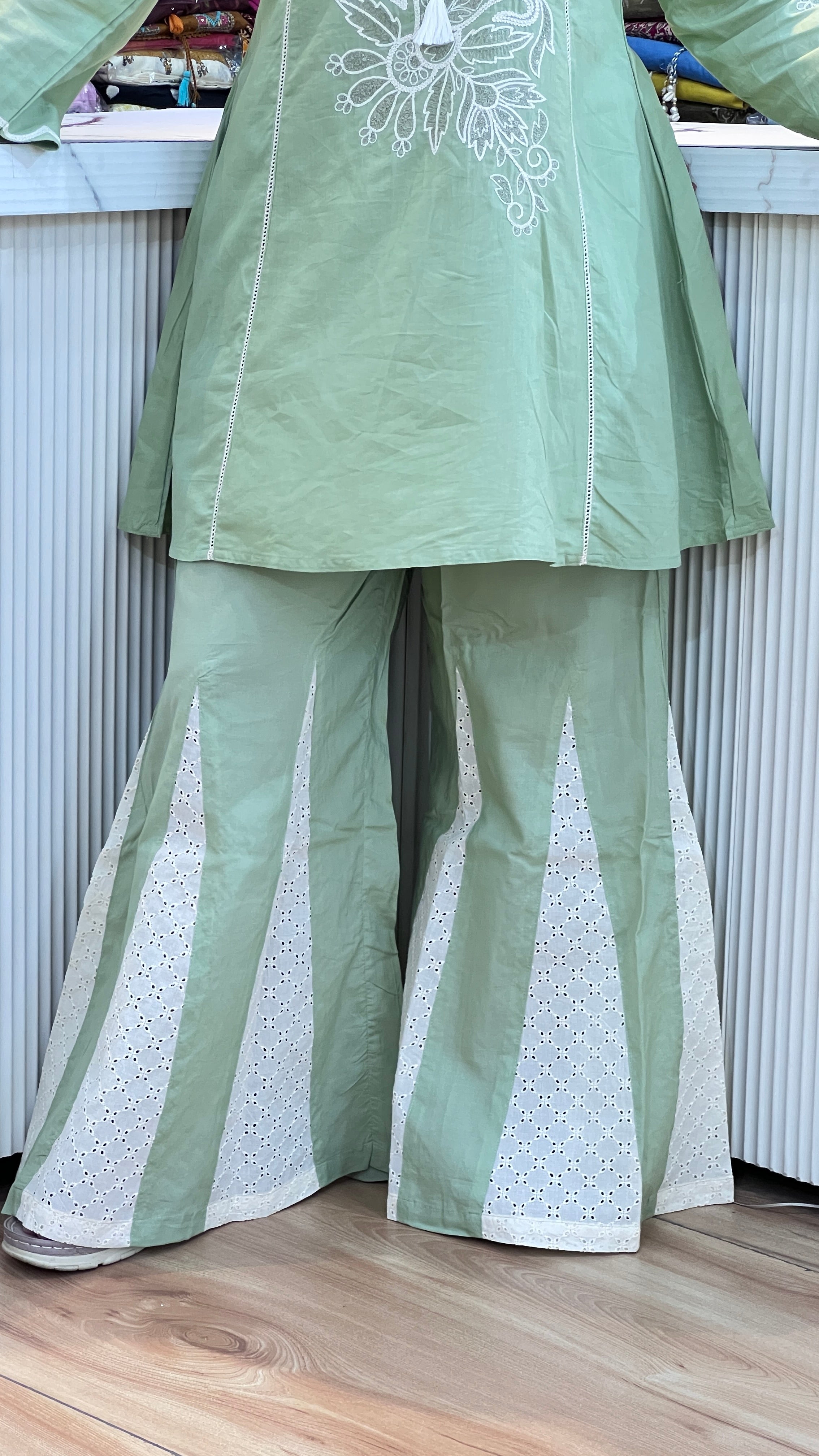 Cotton sharara cord set ( tj 27167 )