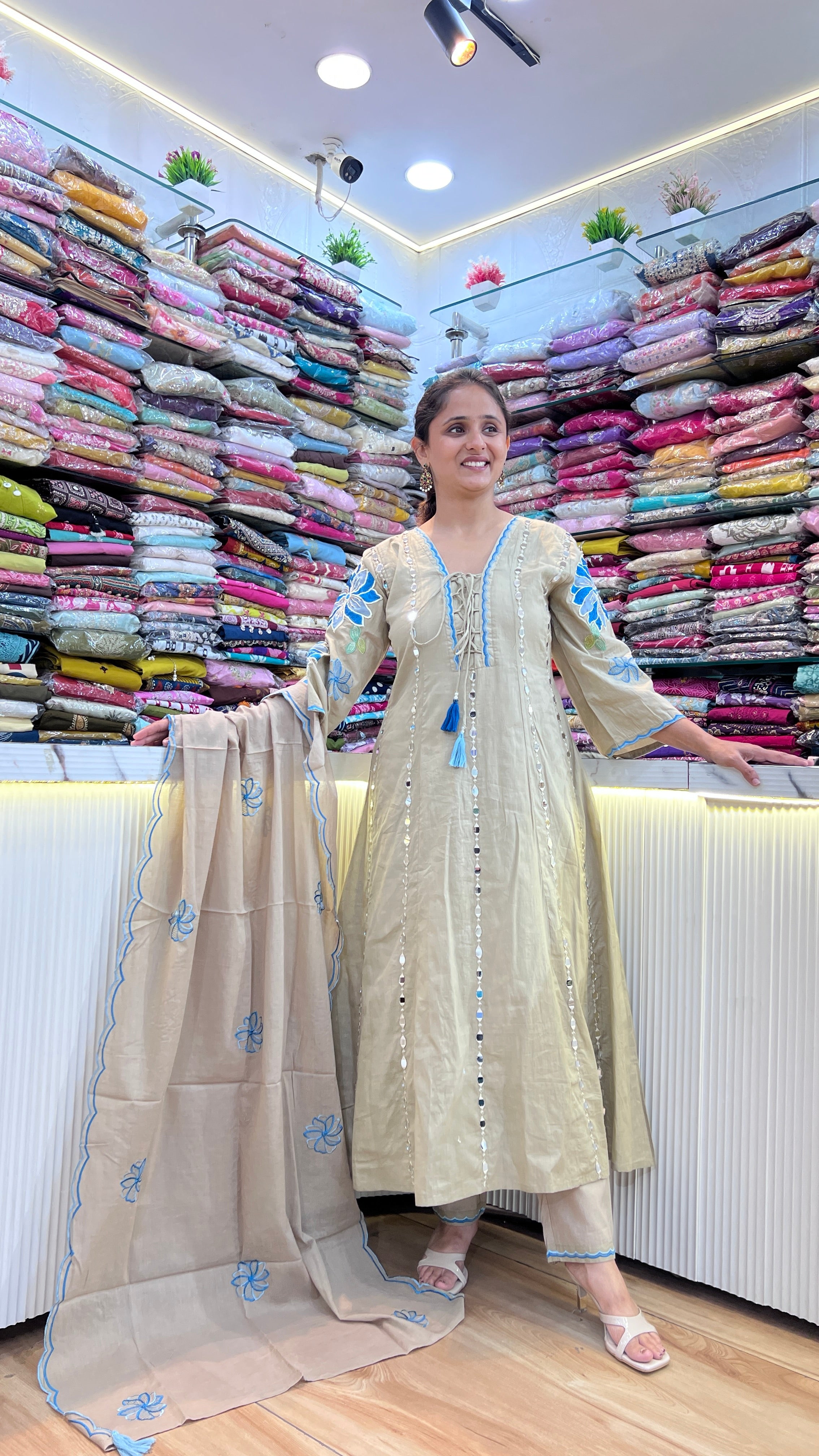 Mul cotton anarkali suit ( sdw 1667 )