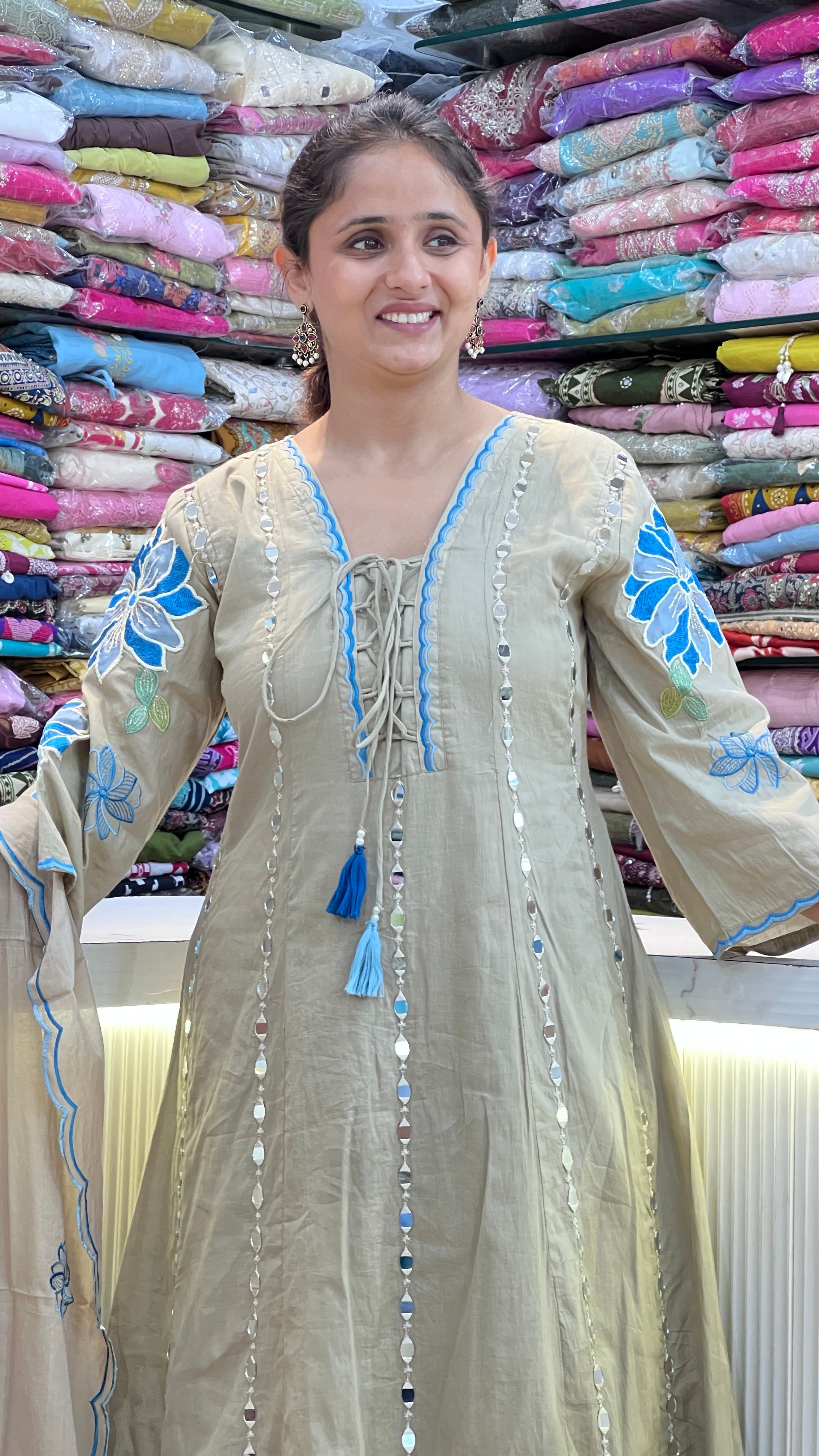 Mul cotton anarkali suit ( sdw 1667 )
