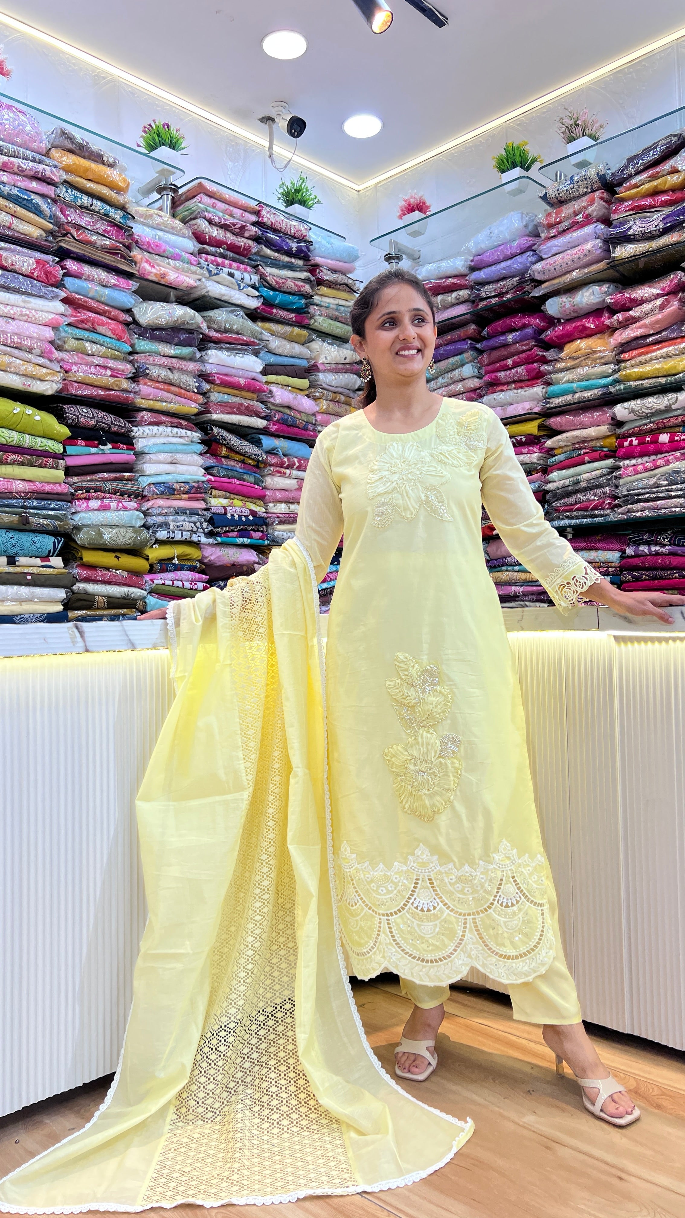 Pakistani mul chanderi suit ( sdw 1567 )