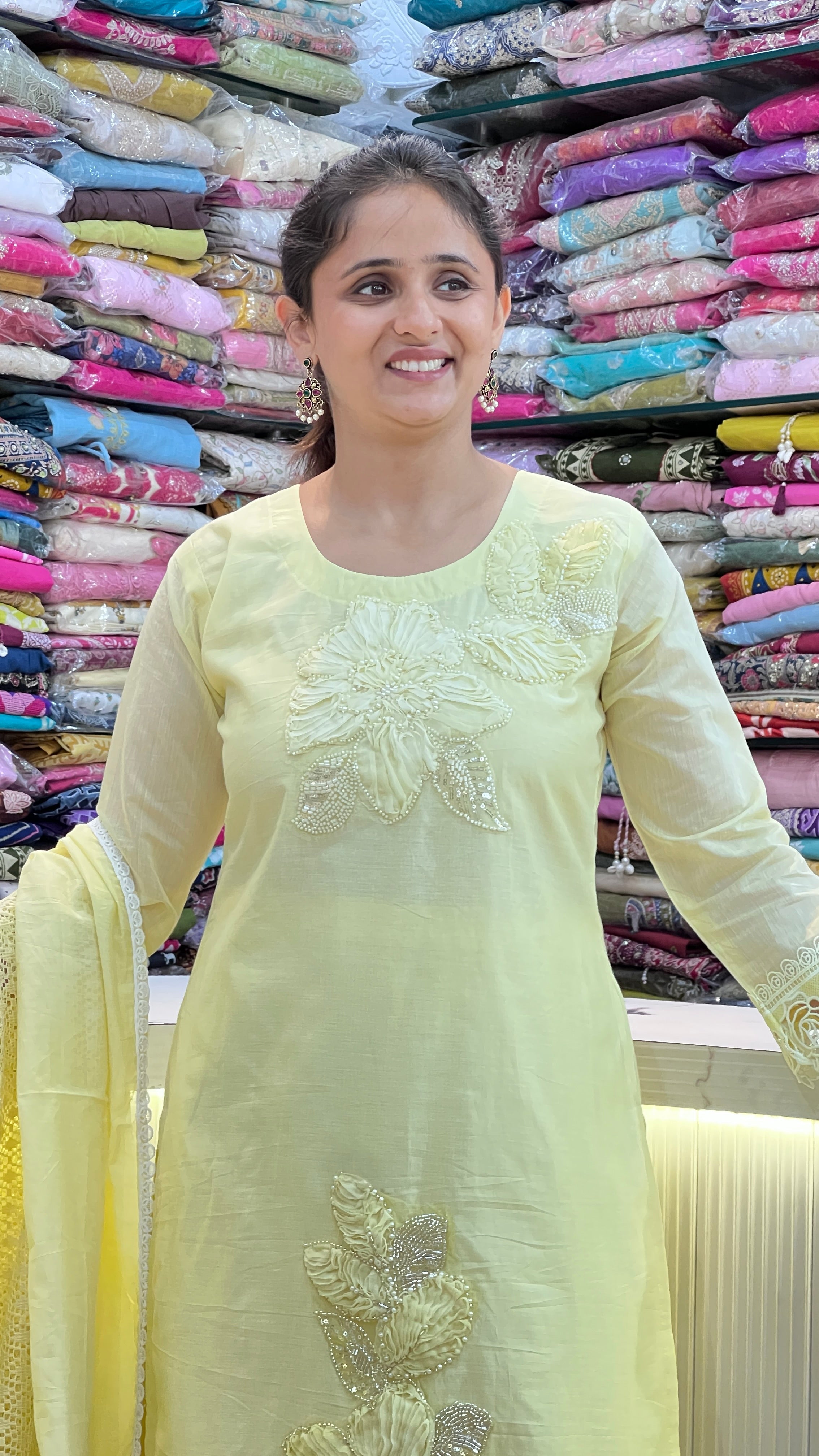 Pakistani mul chanderi suit ( sdw 1567 )