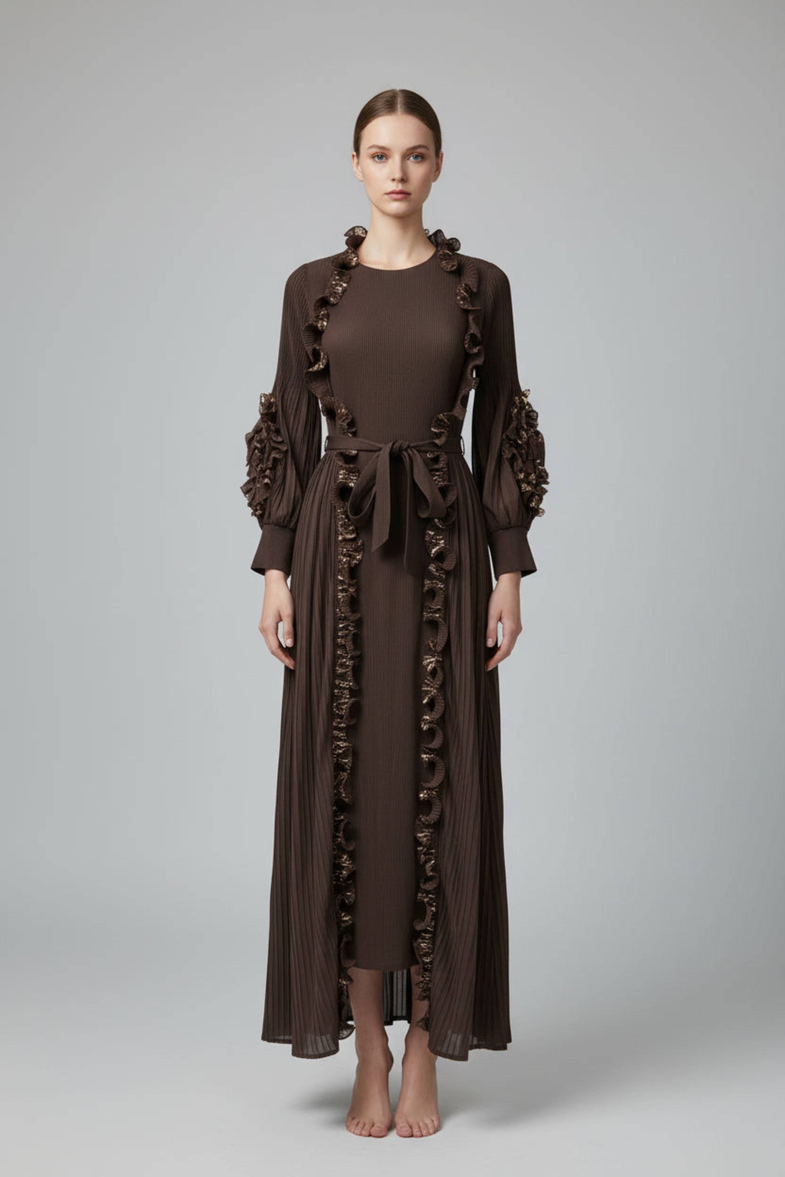 Imported High-Stretch Sleeveless Inner Dress & Long Shrug Set | Universal Fit S-3XL