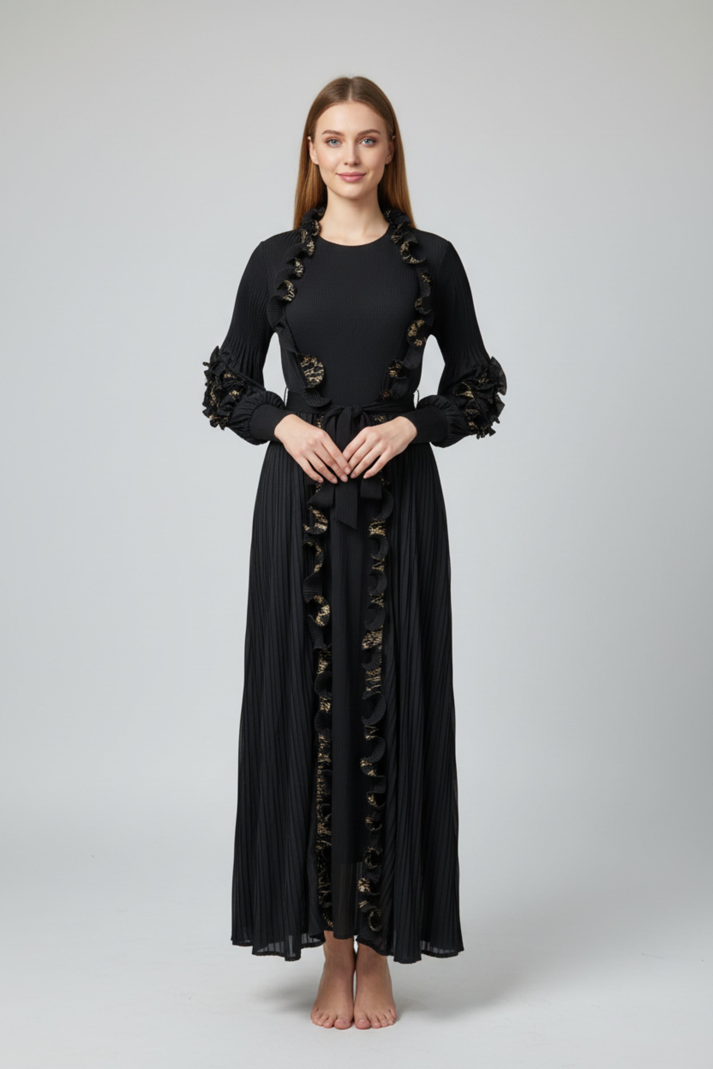 Imported High-Stretch Sleeveless Inner Dress & Long Shrug Set | Universal Fit S-3XL