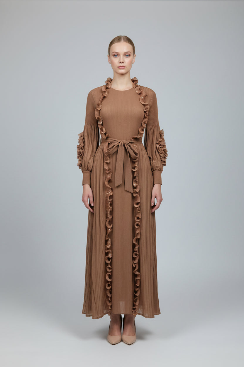 Imported High-Stretch Sleeveless Inner Dress & Long Shrug Set | Universal Fit S-3XL