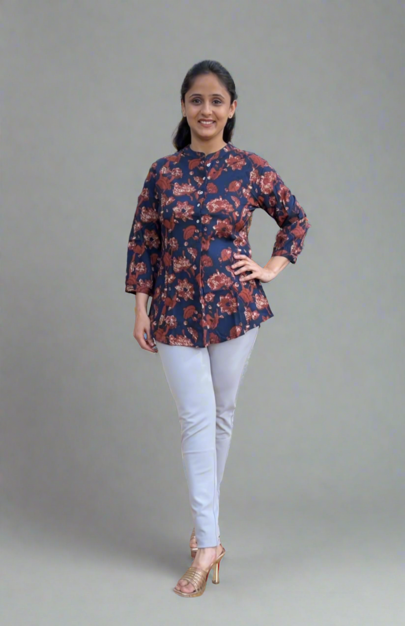 front button short kurta