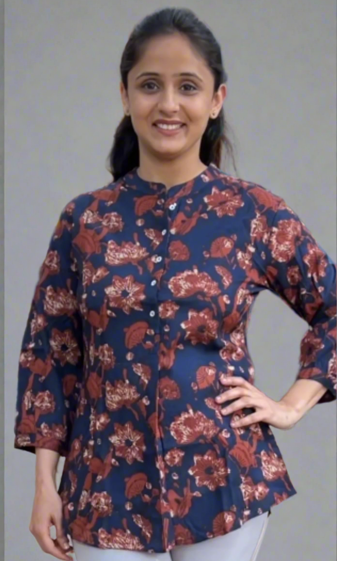 front button short kurta