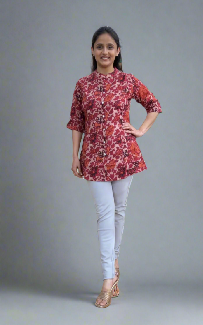 front button short kurti