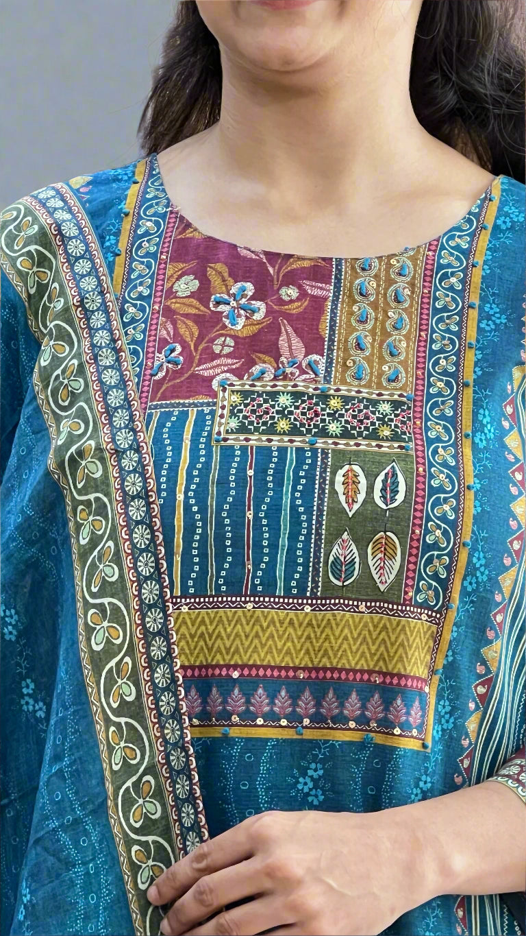 ajrak printed suit