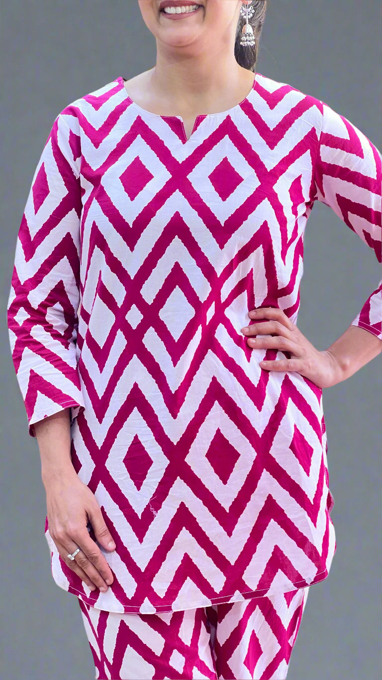 pure cotton short cord set