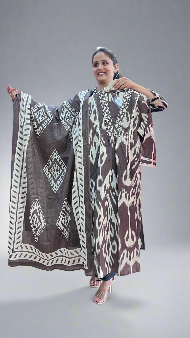 anhya a line printed suit