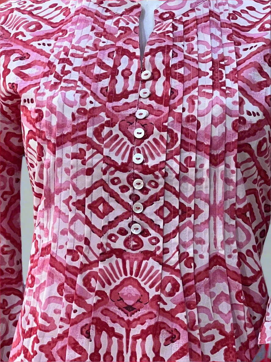 batik printed short kurti