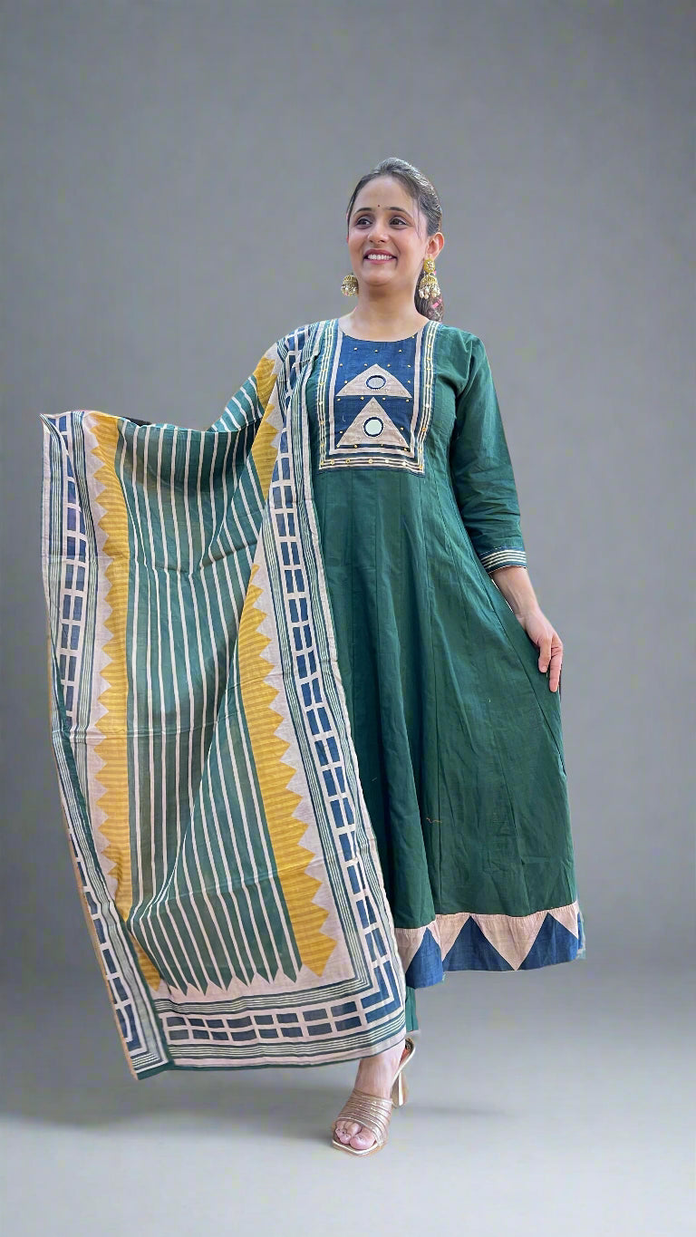 avya south cotton anarkali suit