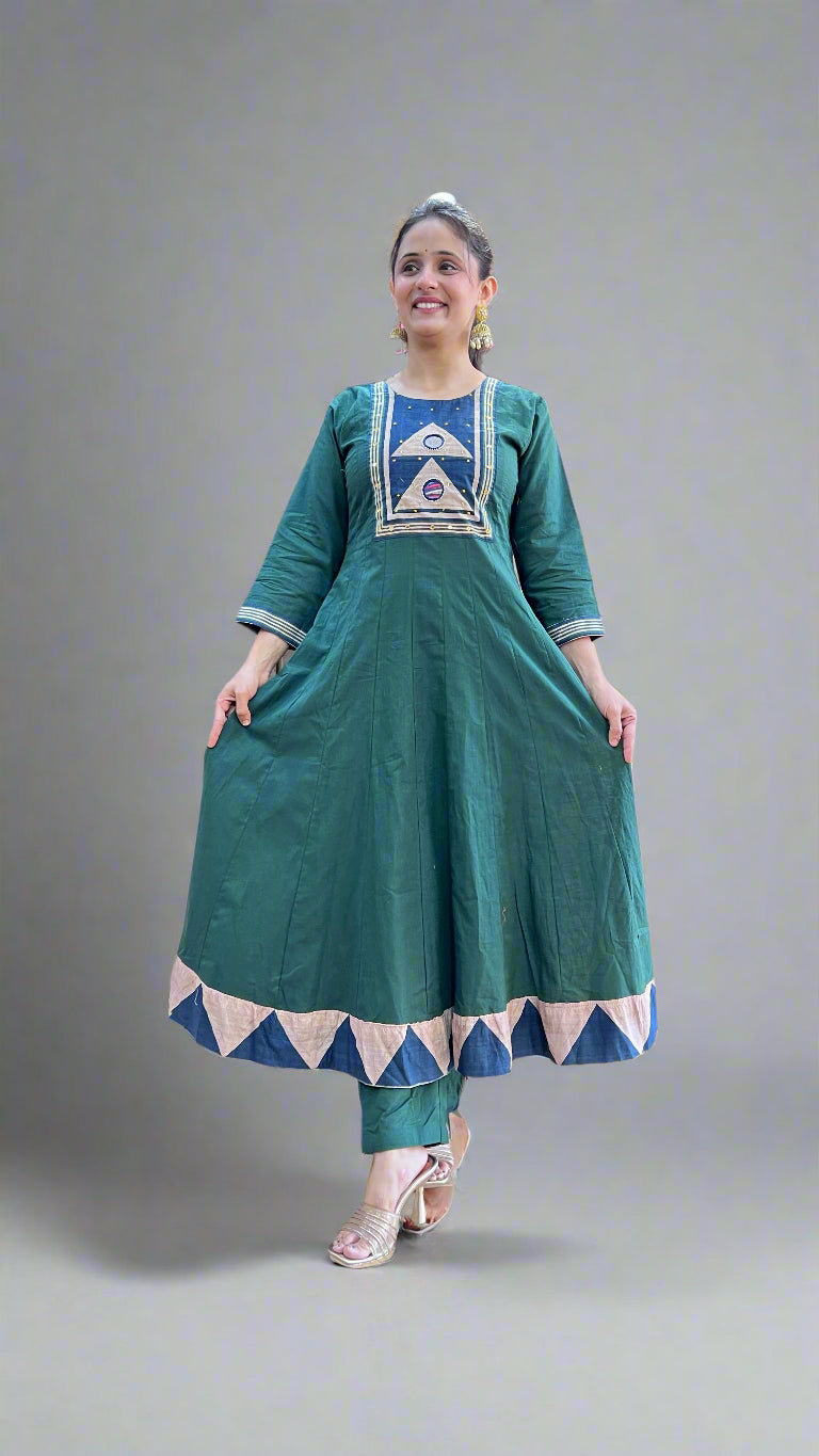 avya south cotton anarkali suit