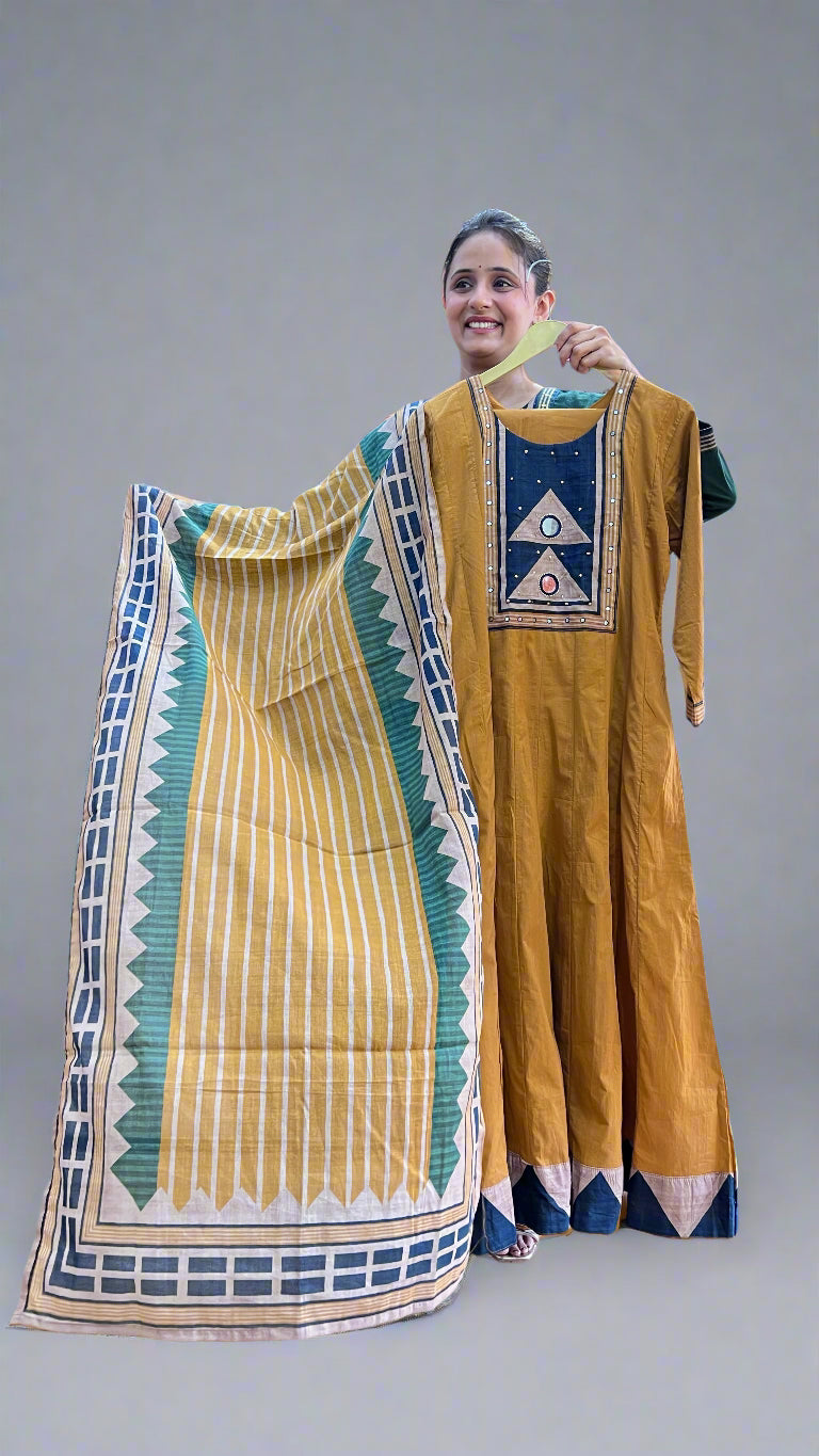 avya south cotton anarkali suit