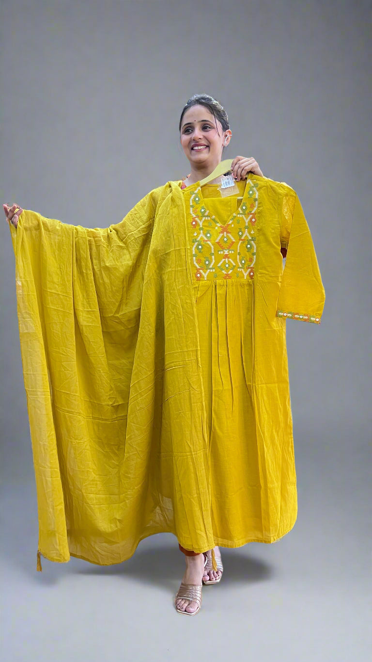 AVA cross stich work suit