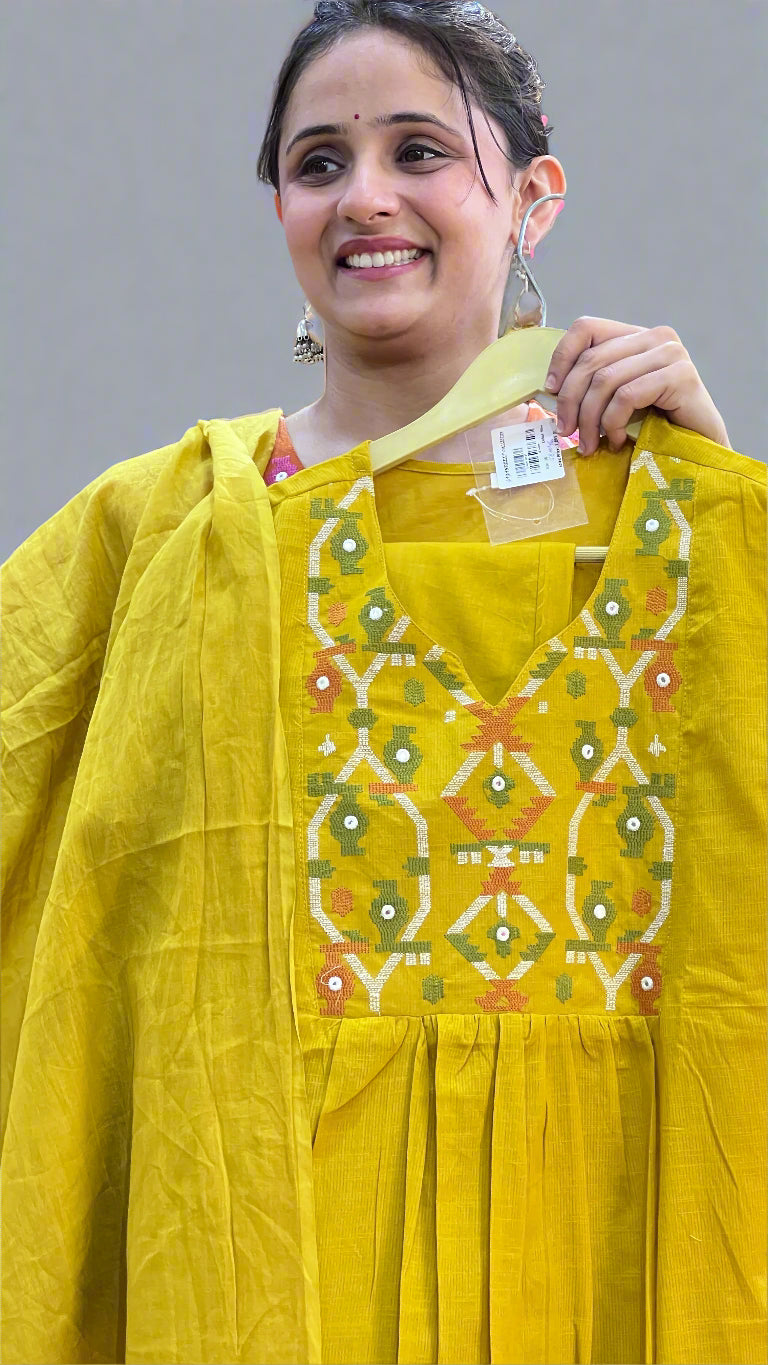 AVA cross stich work suit