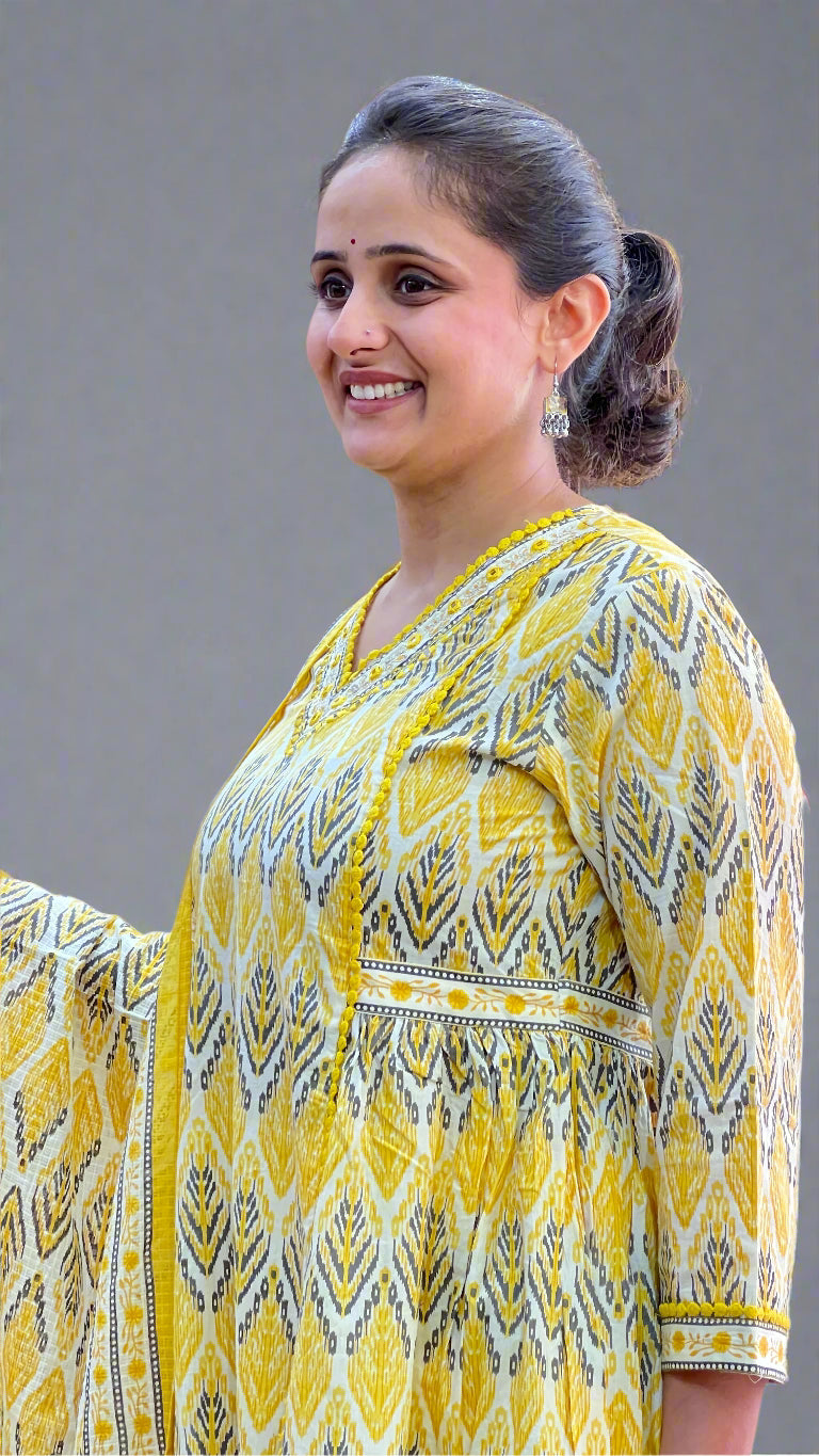 alva aline printed suit