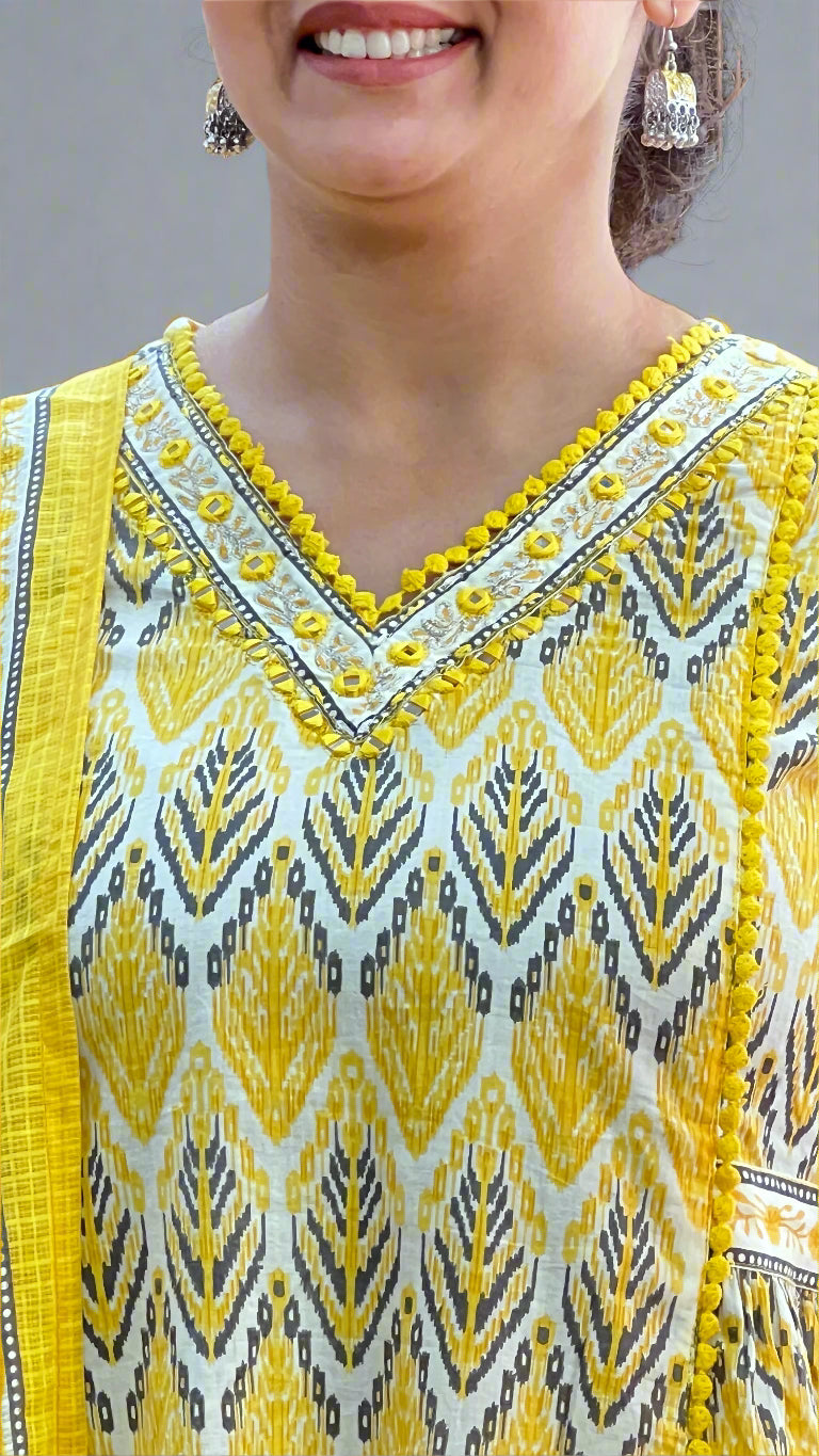 alva aline printed suit