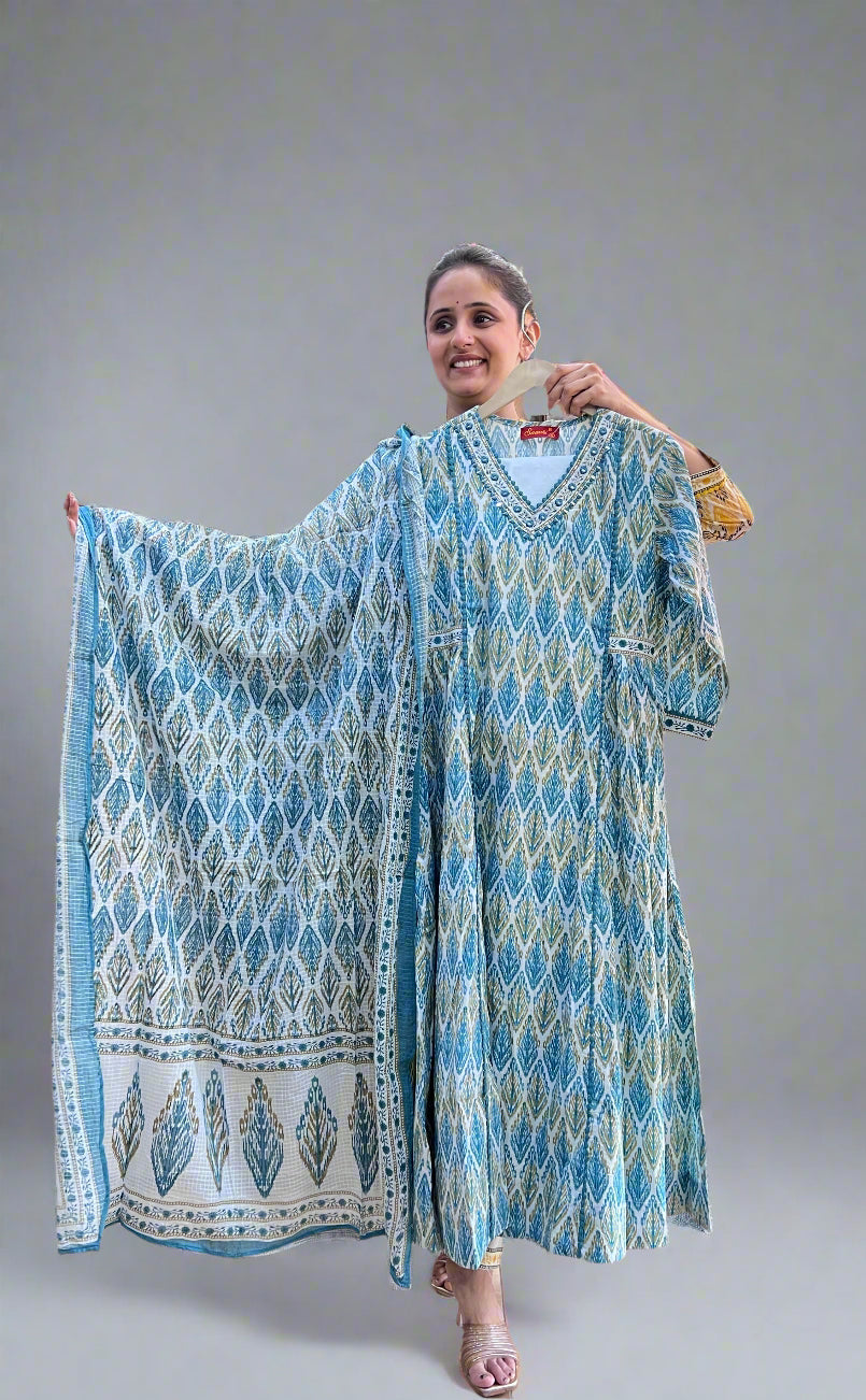 alva aline printed suit