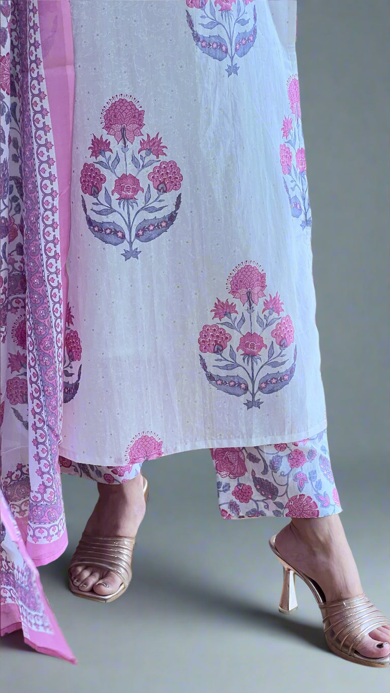 apanya v neck cotton suit