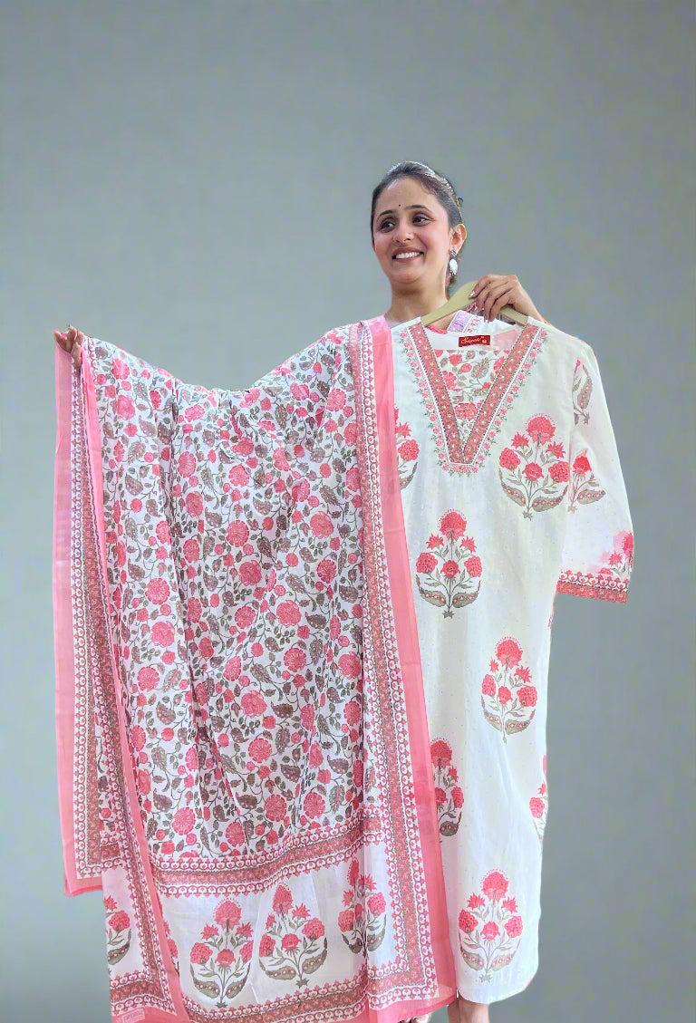 apanya v neck cotton suit