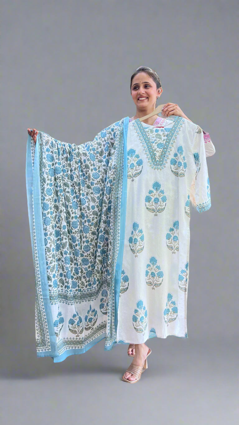 apanya v neck cotton suit