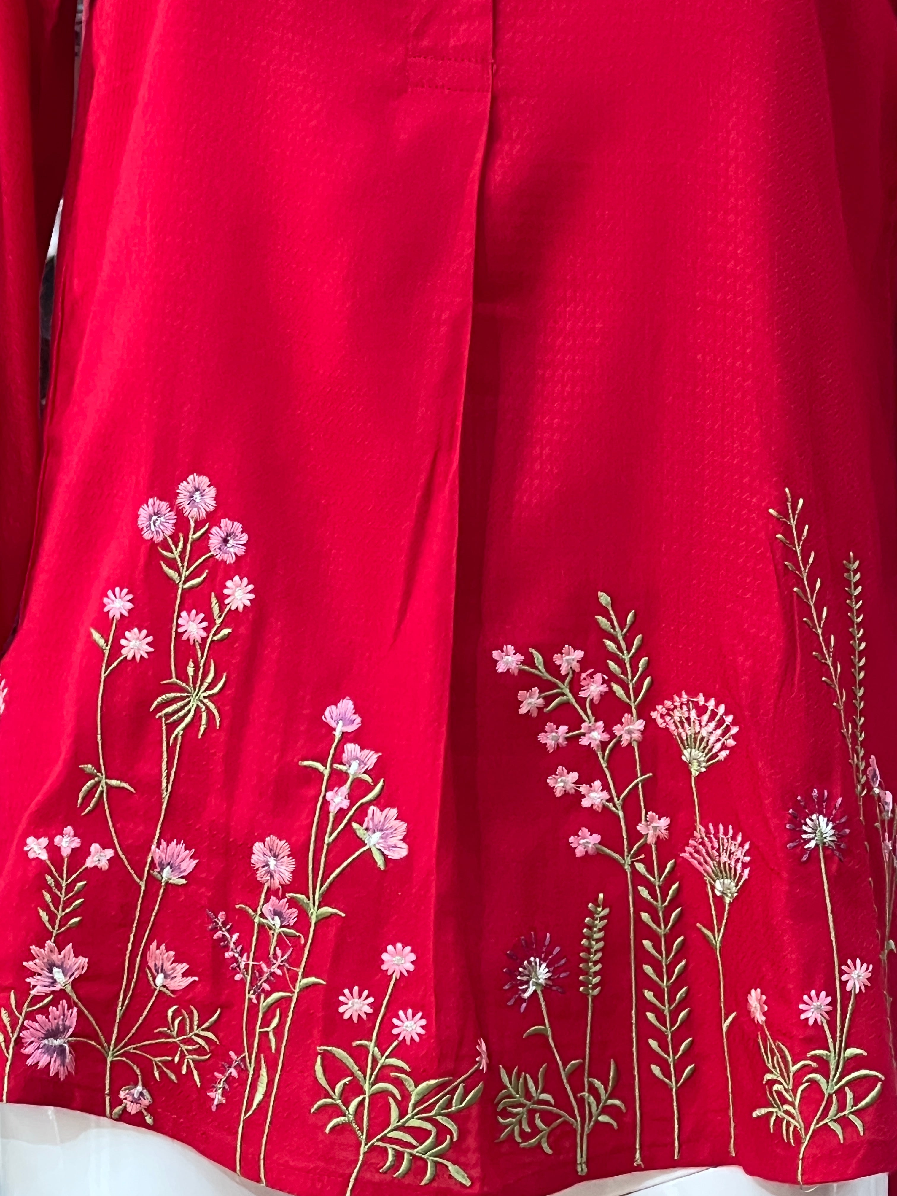 short embroidered kurti - sh 76167