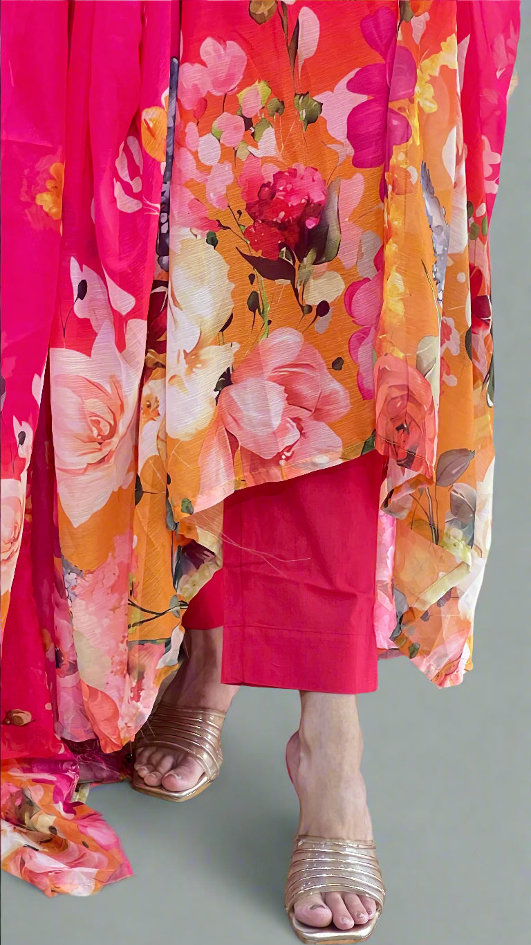 avya shiffon anarkali suit