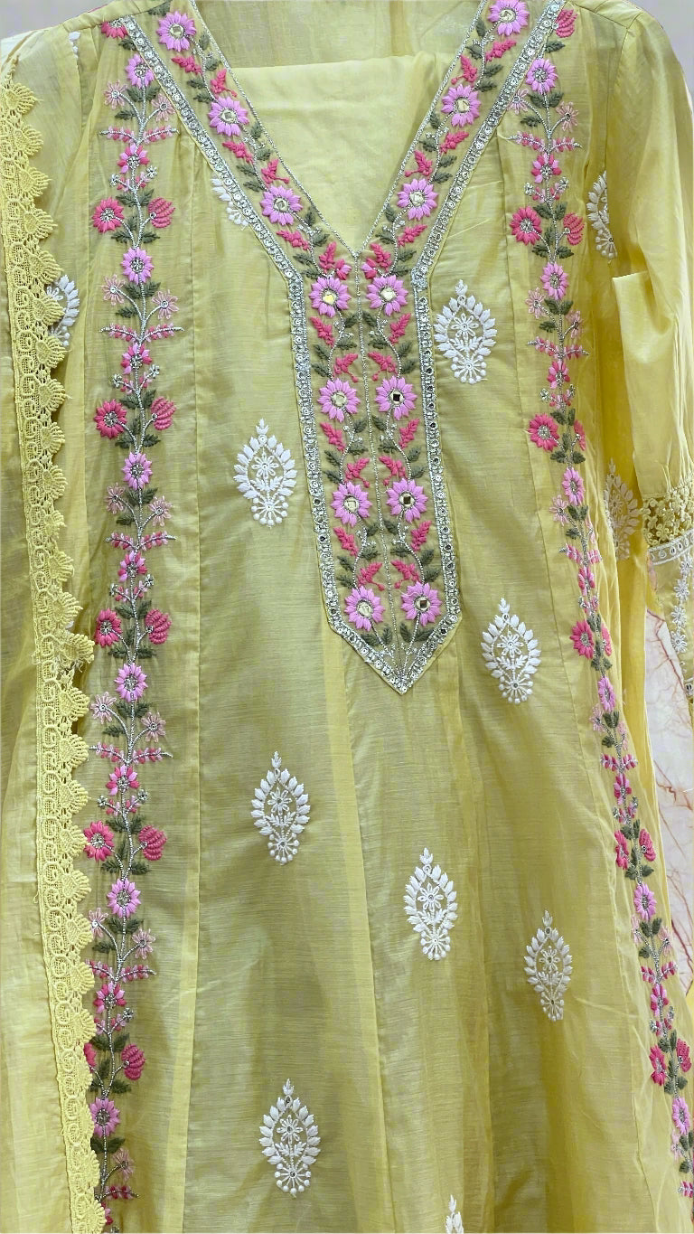 avni embroidered anarkali suit
