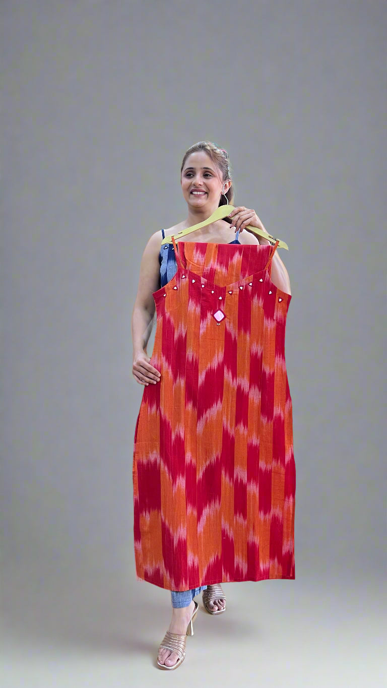 ikkat printed cords (without sleeves)