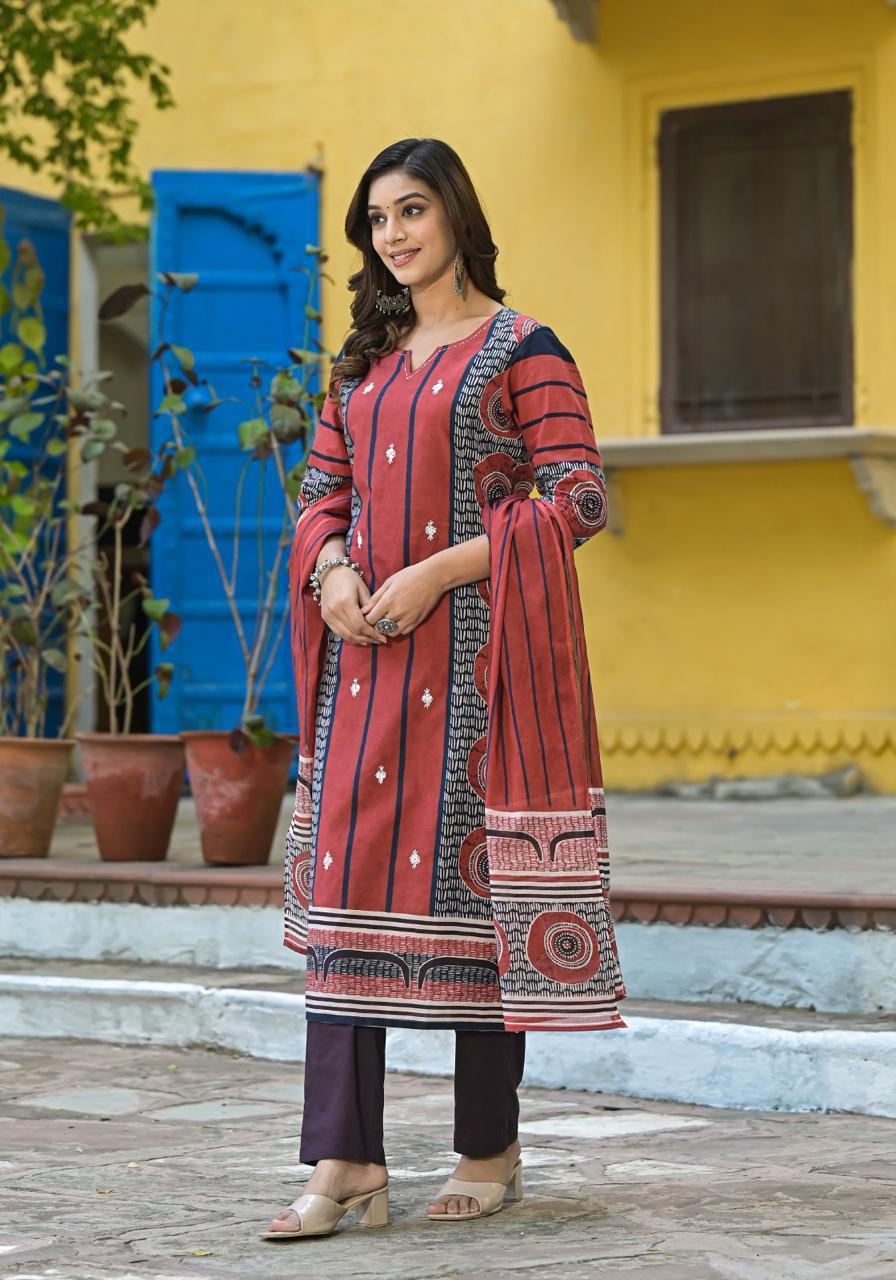 Anzya pure cotton suit