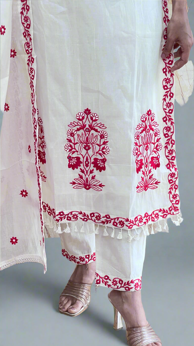 Embroidered pakistani suit