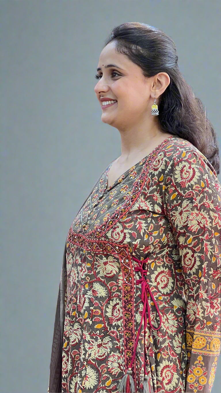 Anrakha style cotton suit (Anarkali)