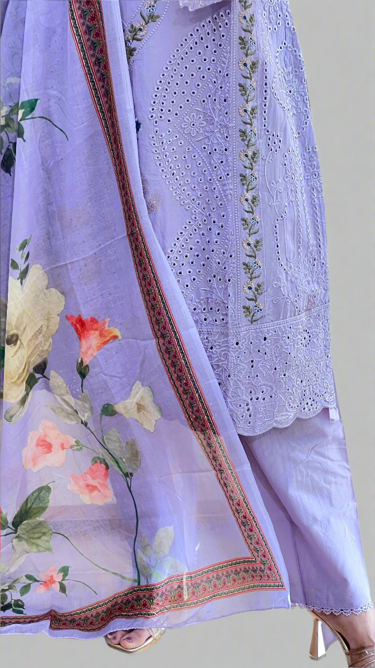 Broad neck pakistani suit