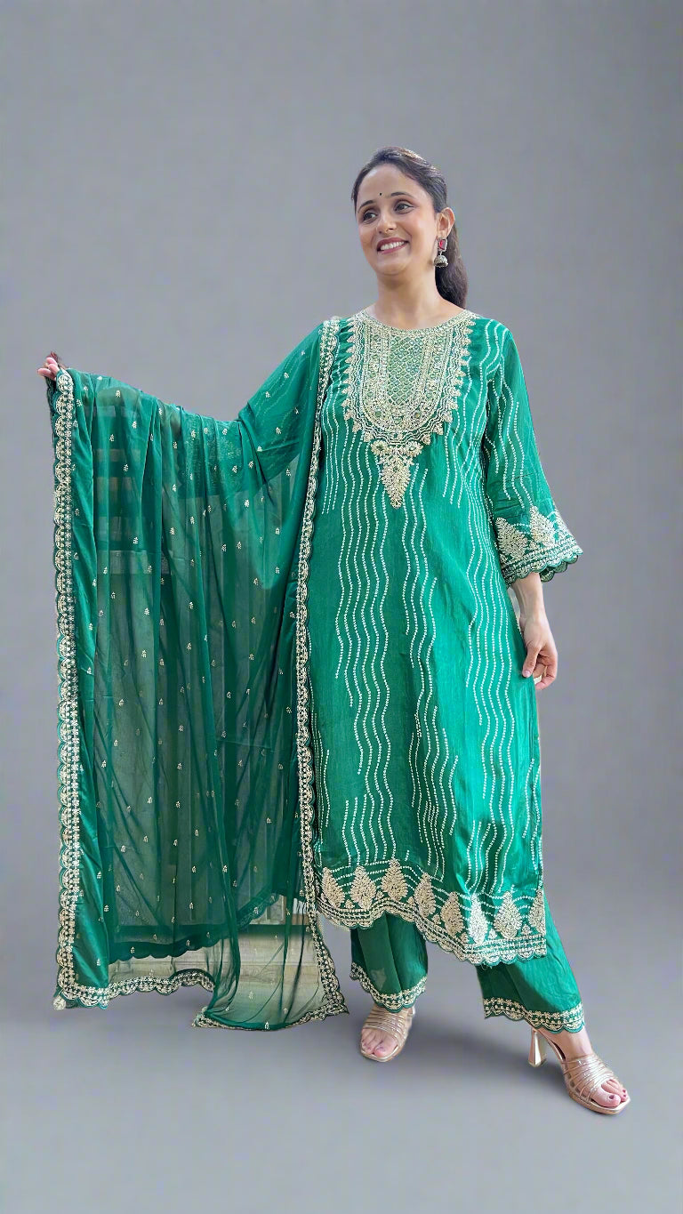 Anjna Pure crape suit