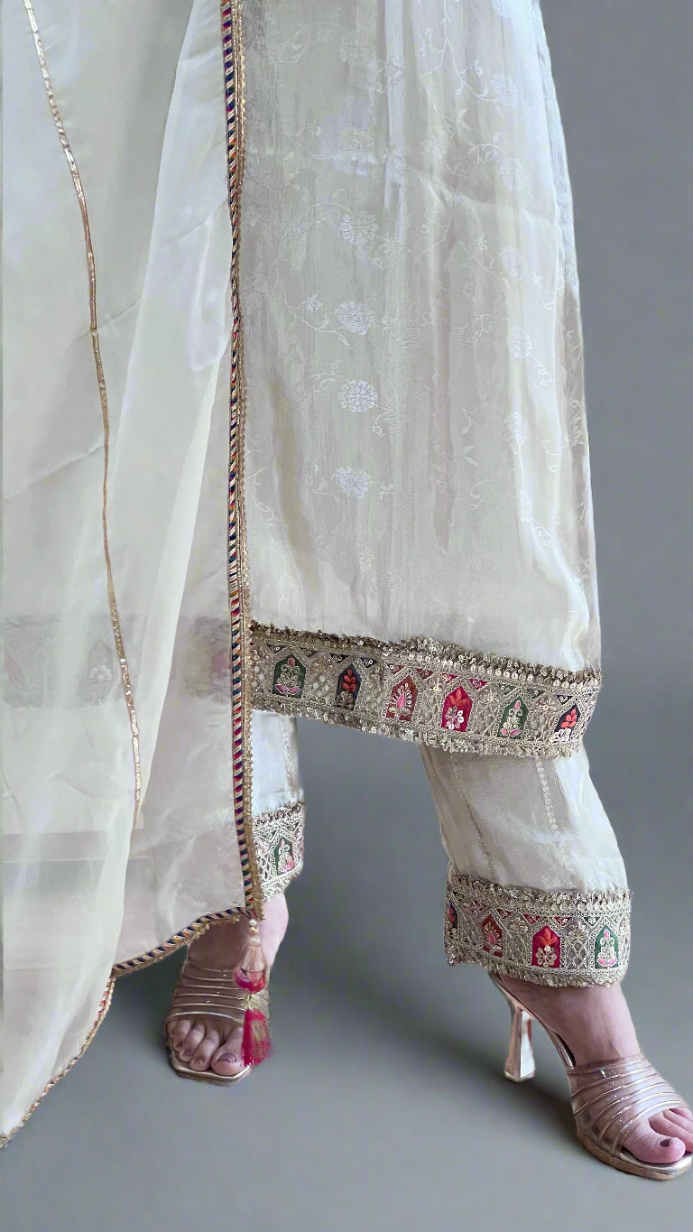 Asnaya pure jacquard tissue suit